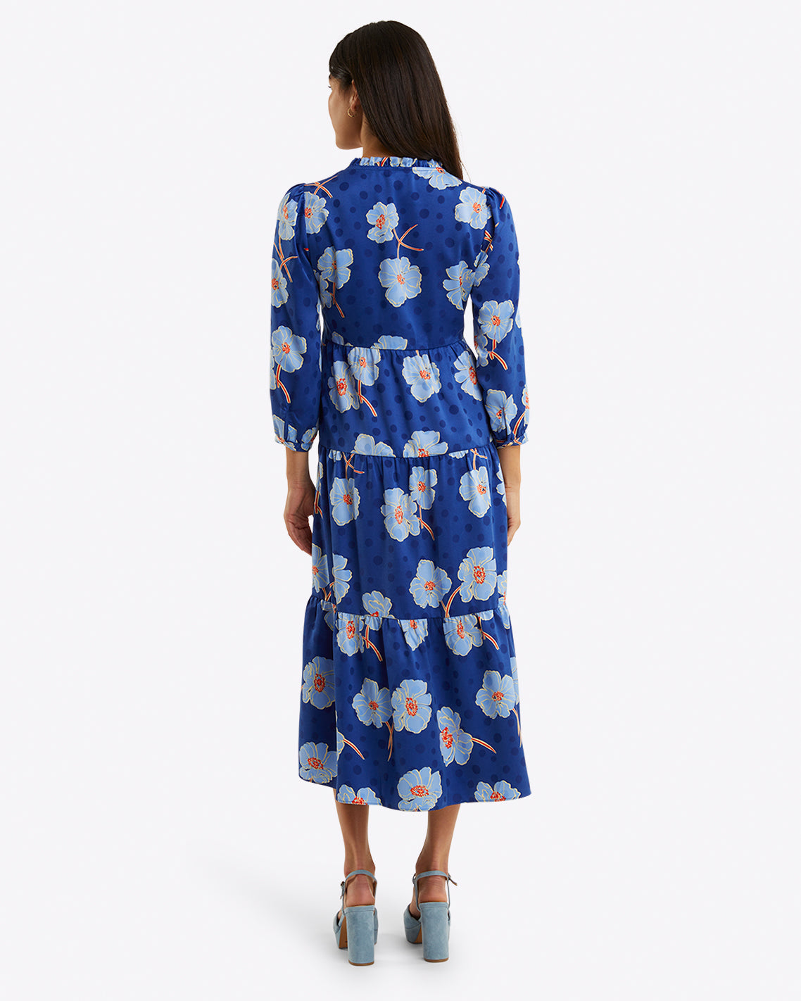 Katie Midi Dress Printed Dot Jacquard