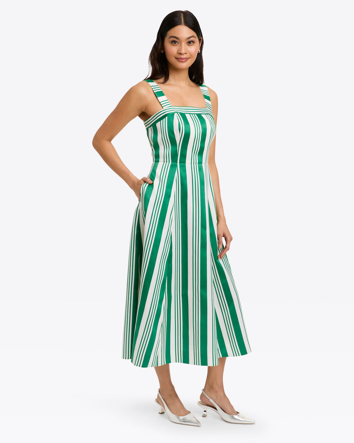 Rosalind Love Circle Dress Ottoman Stripe