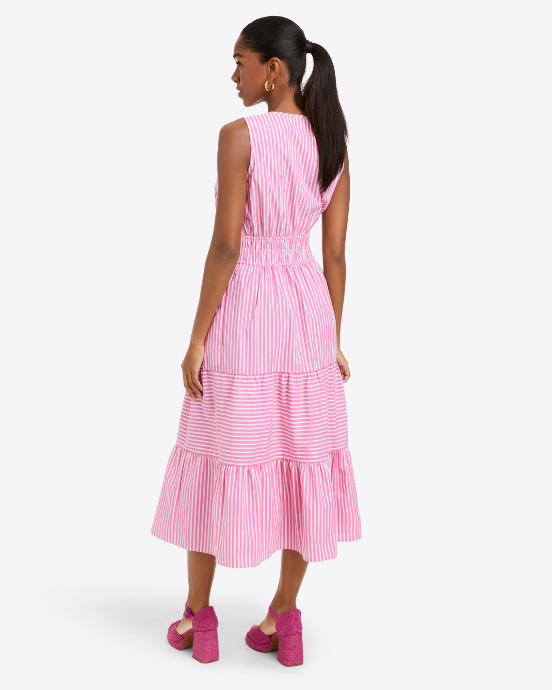 Delilah Midi Dress Crisp Cotton