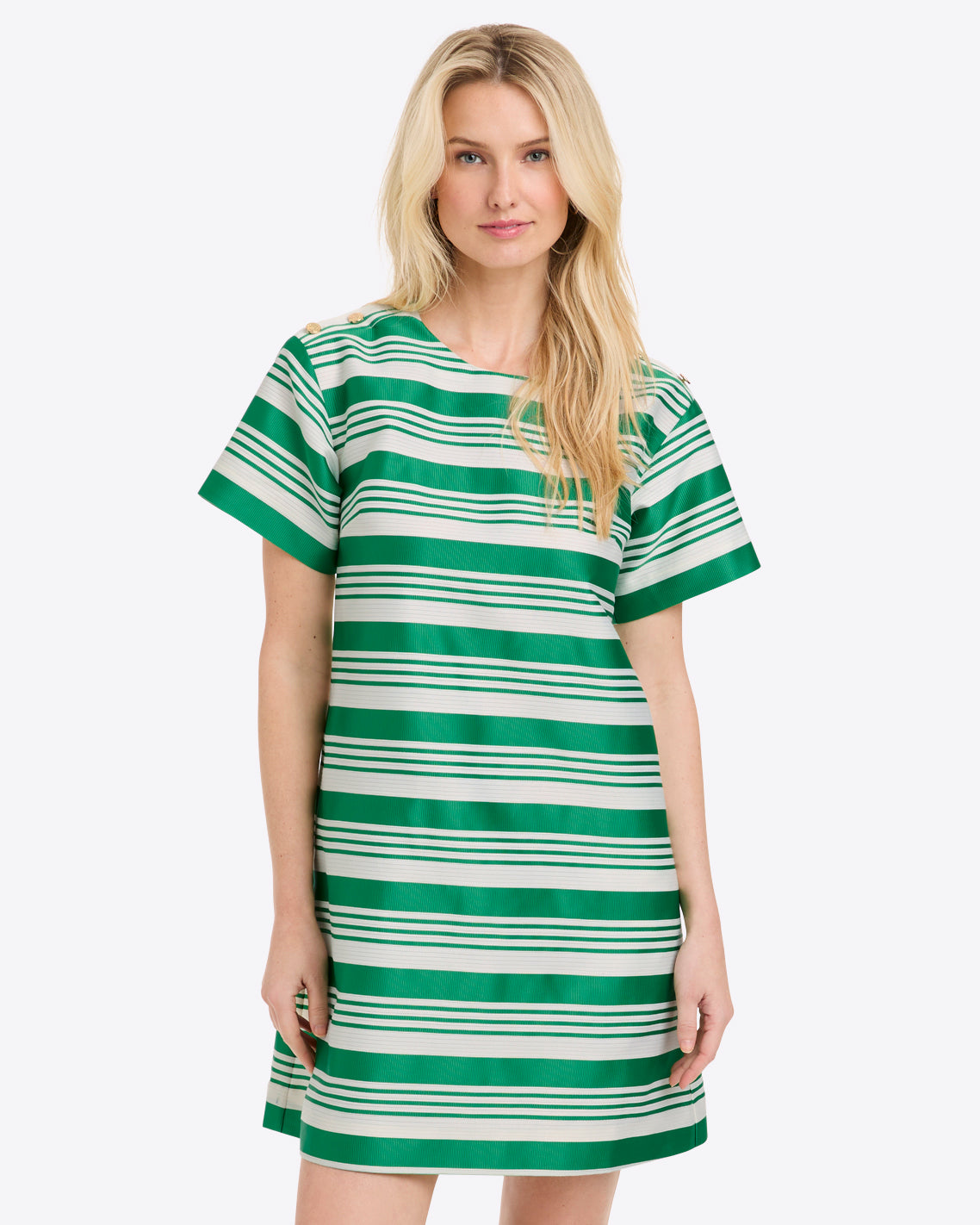 Emmaline Shift Dress in Ottoman Stripe