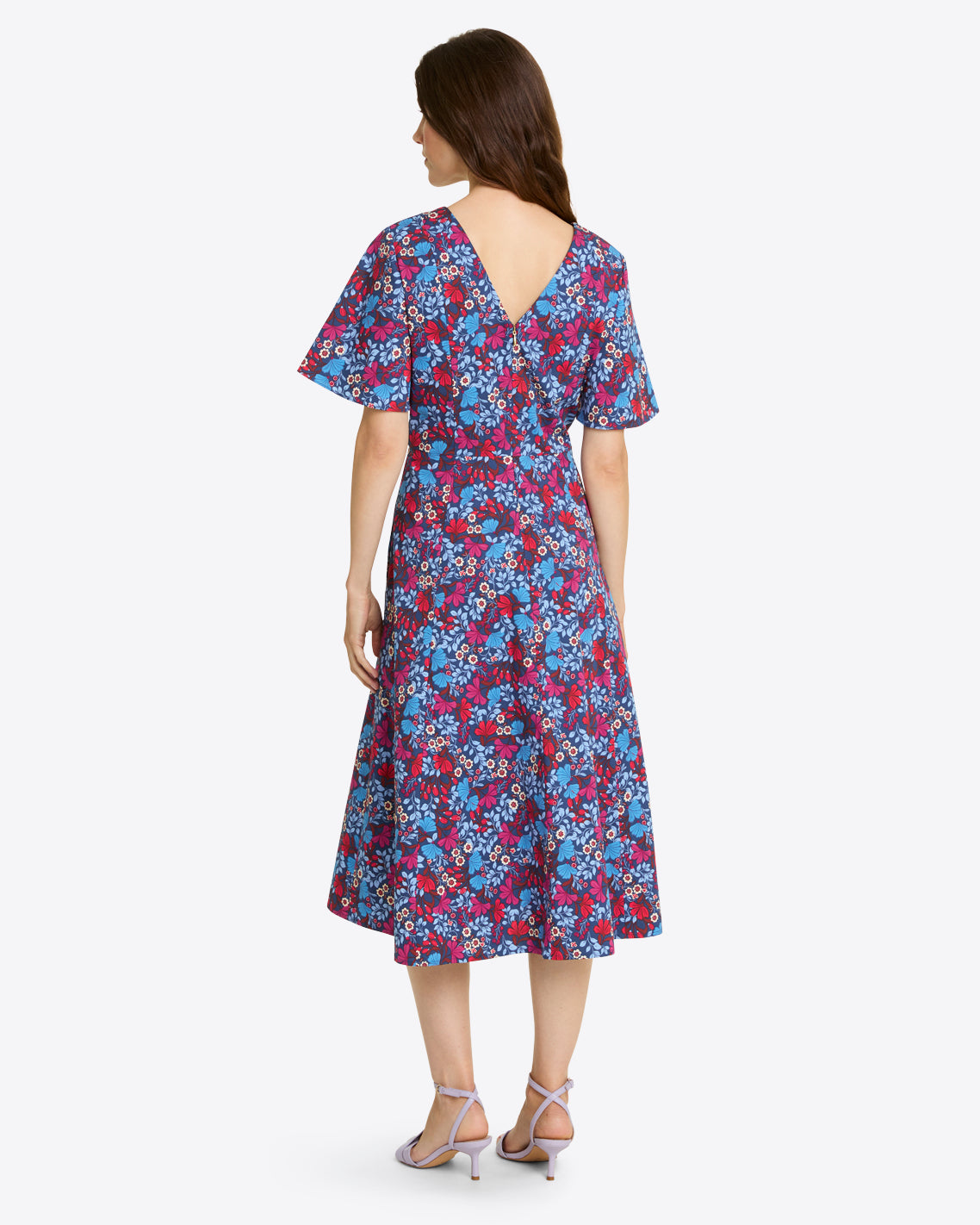 Vivienne Love Circle Midi Dress Stretch Poplin