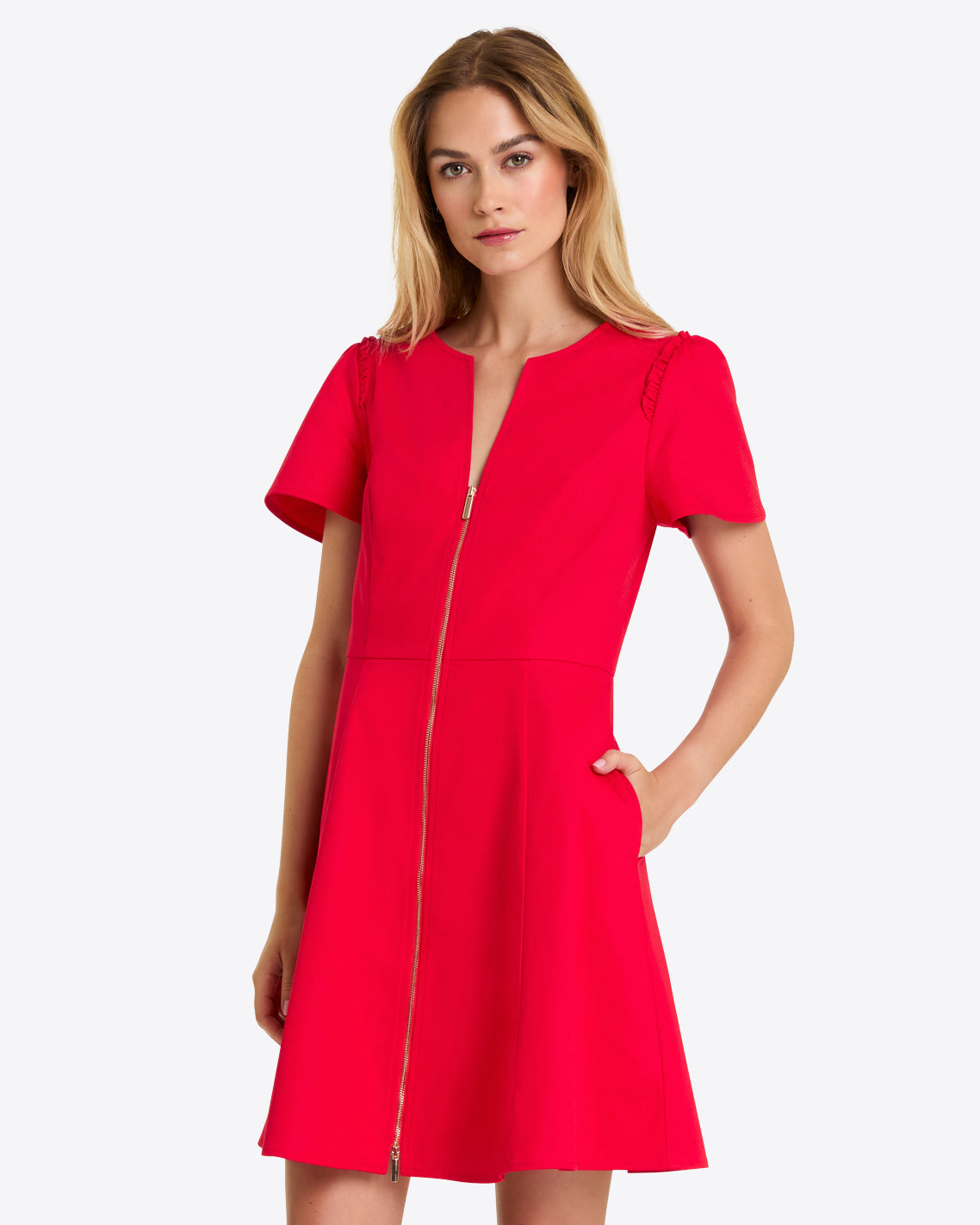 Mae Love Circle Dress Red