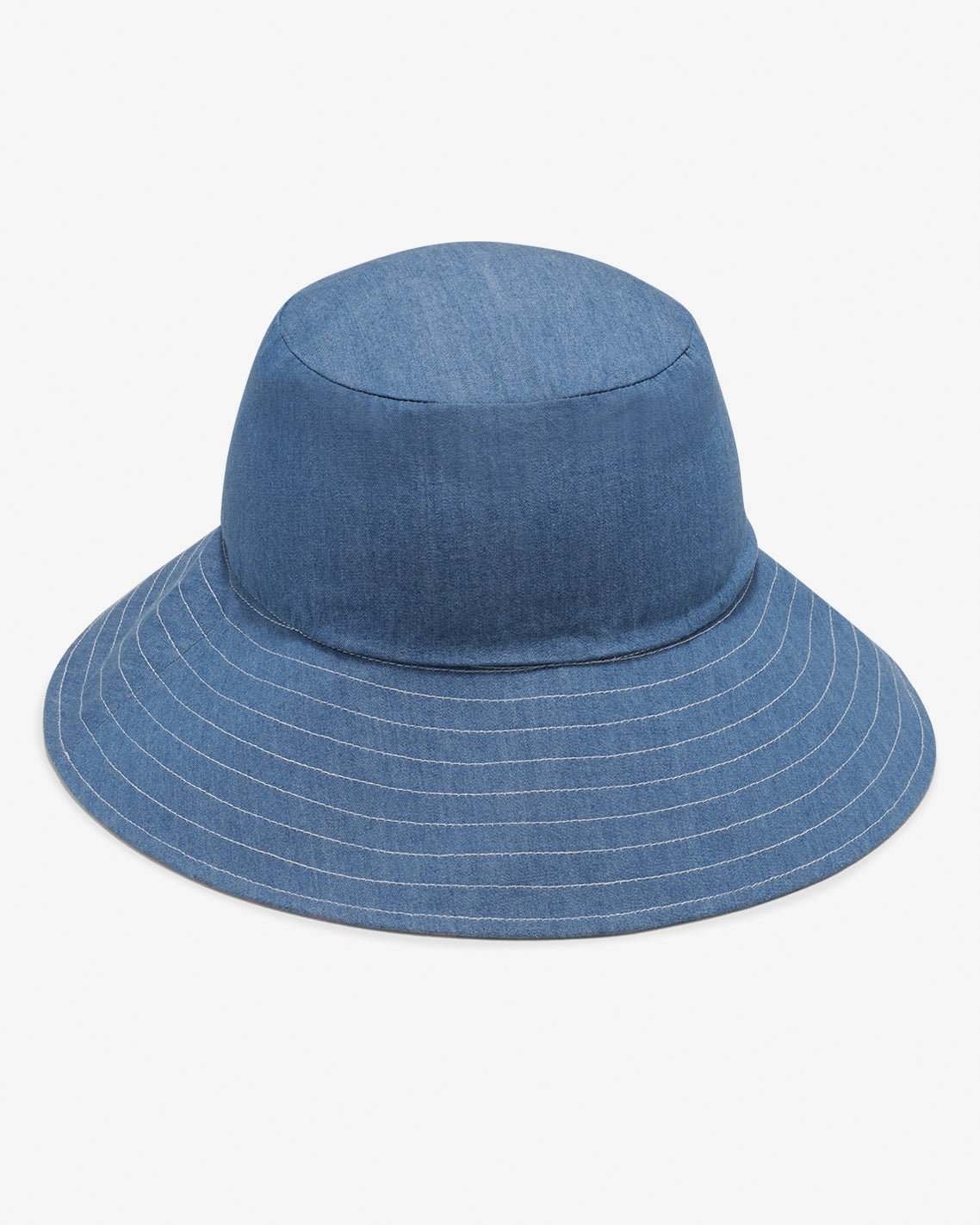 Reversible Bucket Hat in Seersucker Stripe