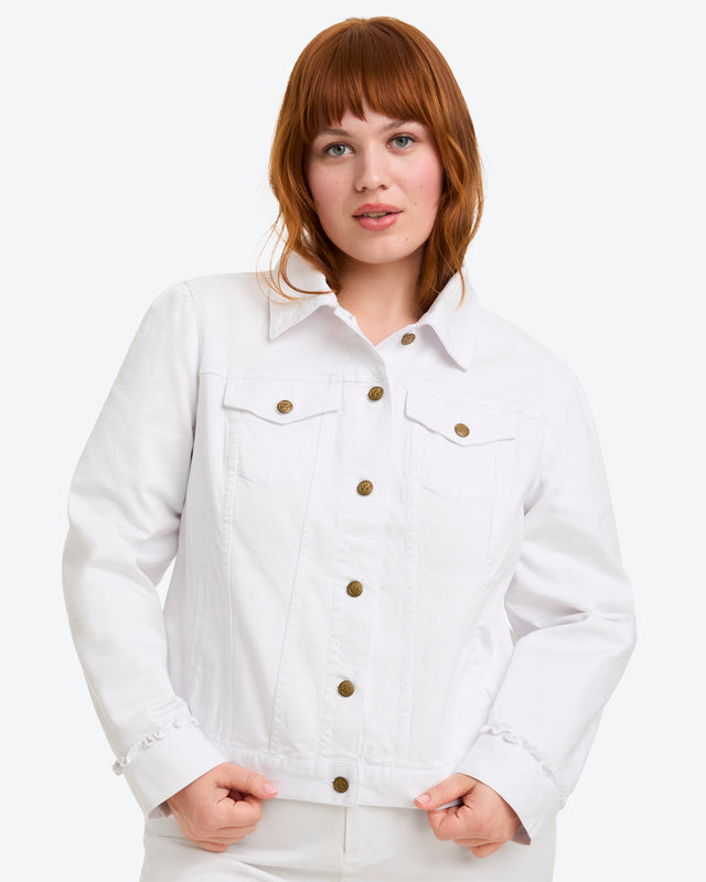 White Denim Jacket – Draper James