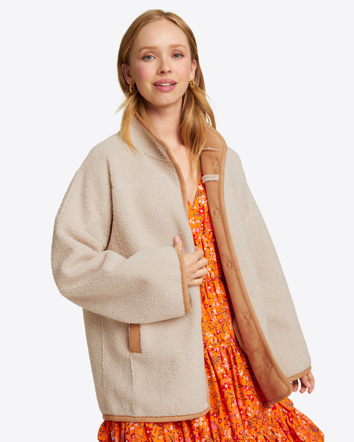 Reversible on sale sherpa cardigan