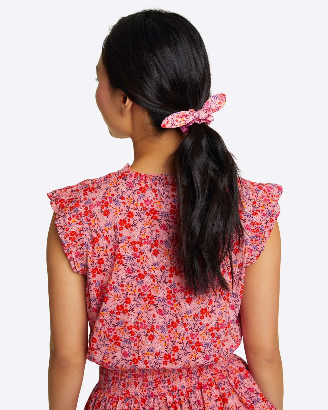 Knot Scrunchie in Pansy Floral