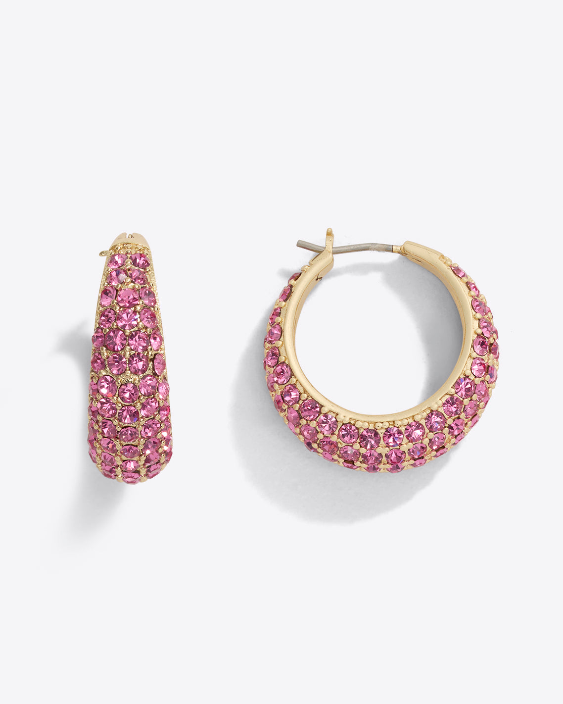 Pave Ombre Tapered Hoops