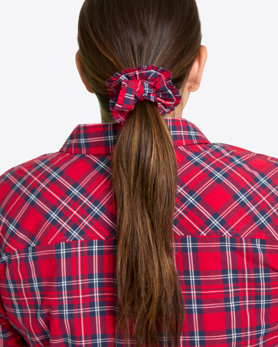 Ruffle Scrunchie in Angie Plaid