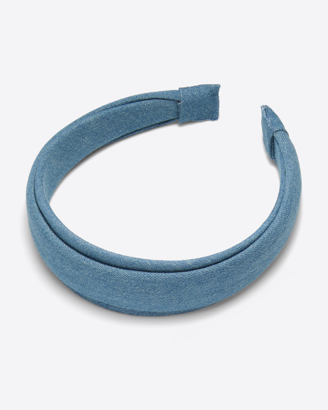 Pleated Headband in Denim