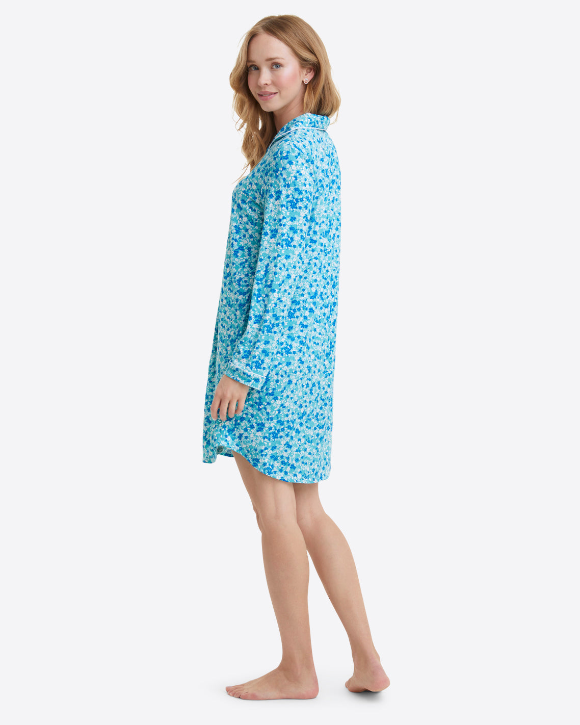 Jennifer Nightshirt Blue Aster Floral