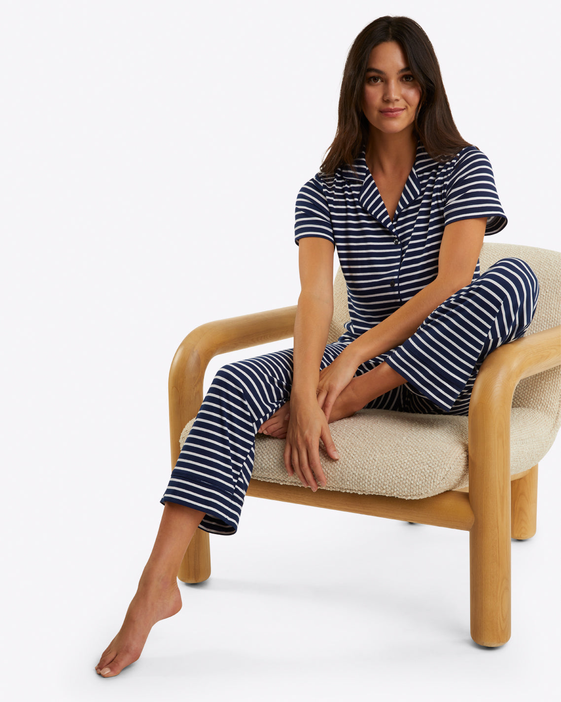 Linda Pajama Set in Nautical Stripe