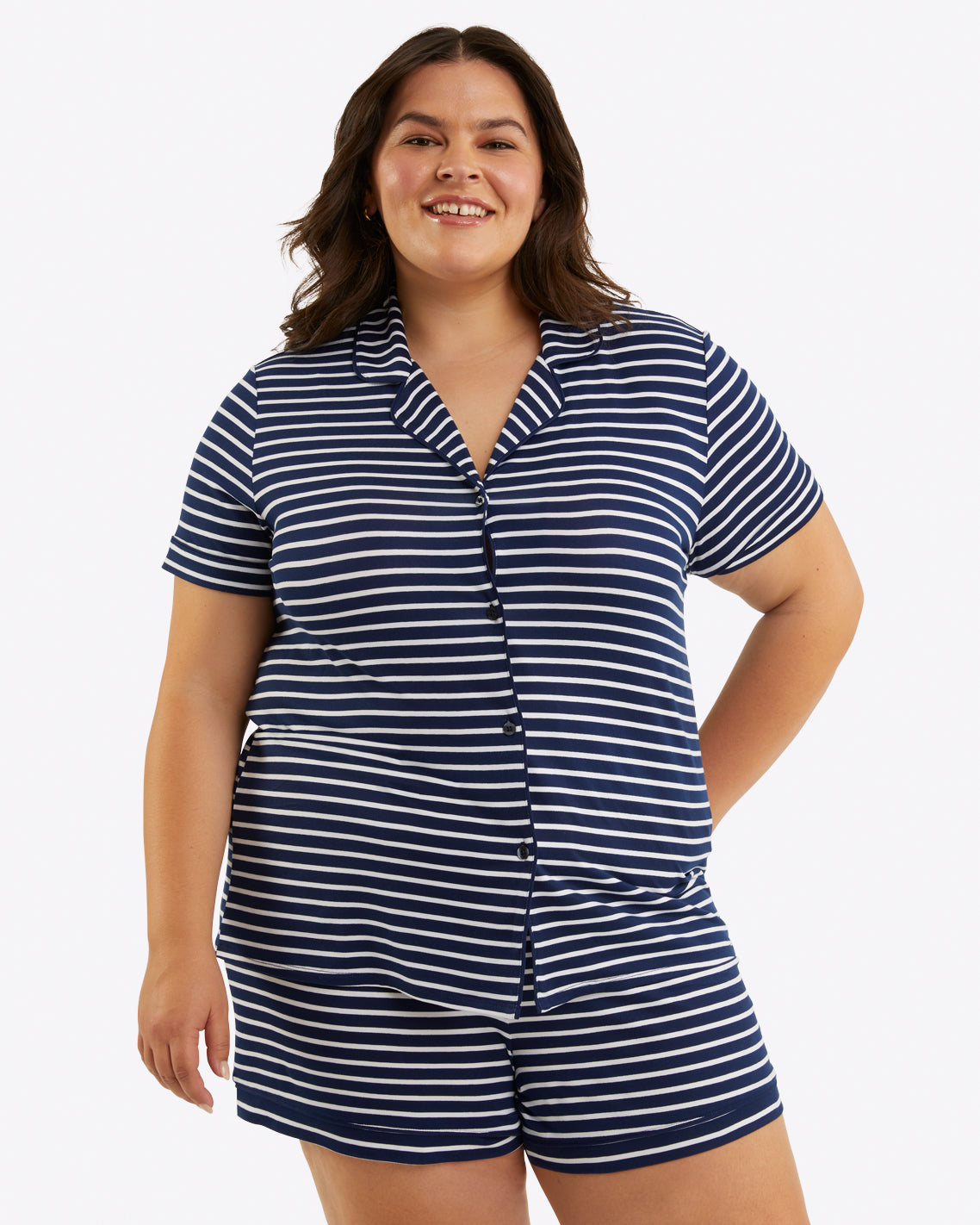 Sara Pajama Set in Nautical Stripe