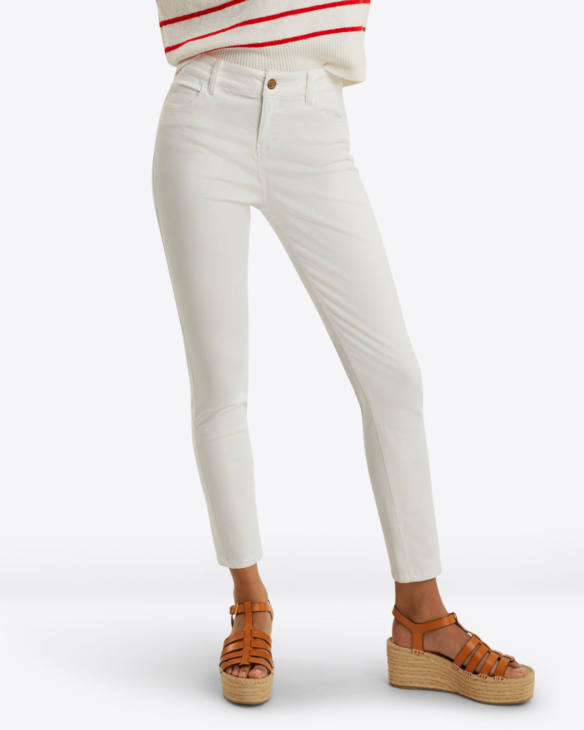 Skinny Jeans in White Denim