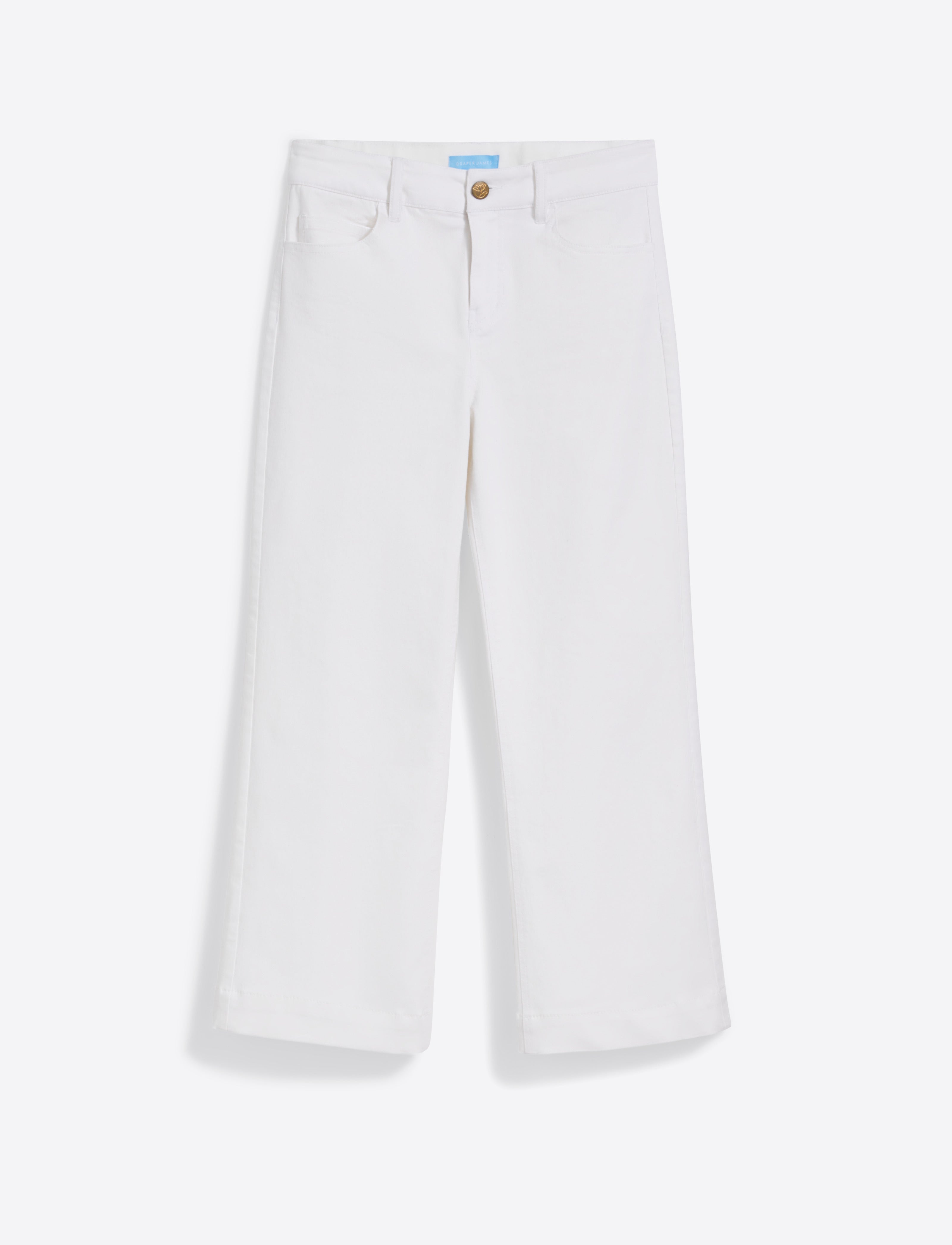 Wide Leg Jeans White Denim