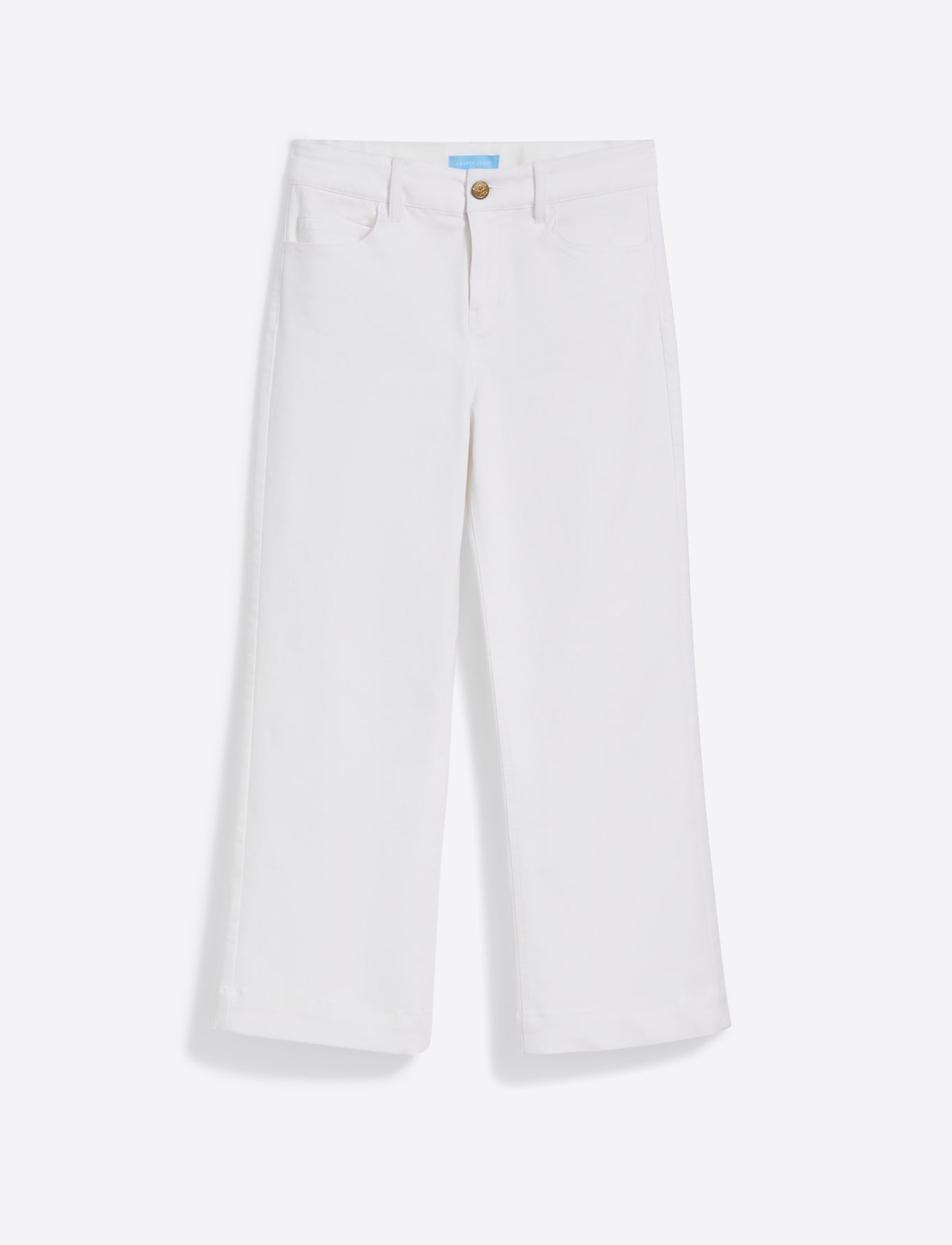 Wide Leg Jeans in White Denim