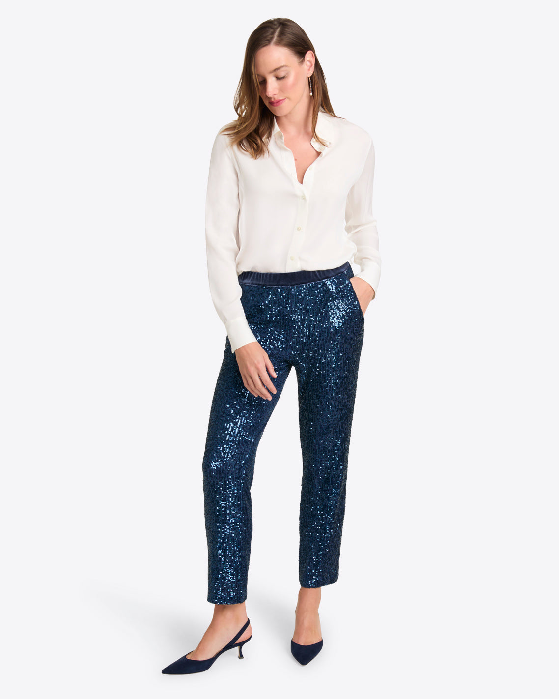 Pull on Pants in Sequins