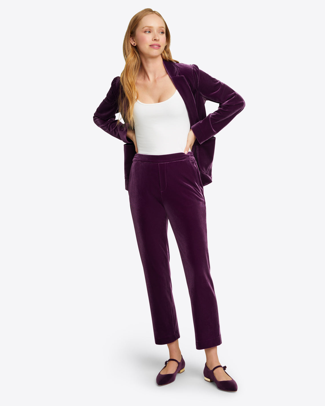 Blue High-rise stovepipe velvet trousers | Agolde | MATCHES UK