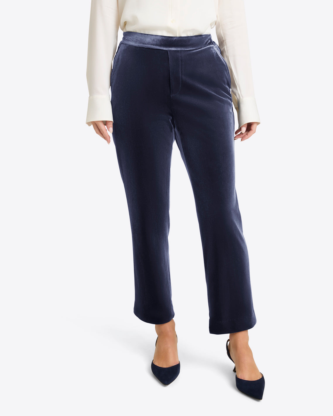 Pull on Pants in Velvet Nassau Navy / XS