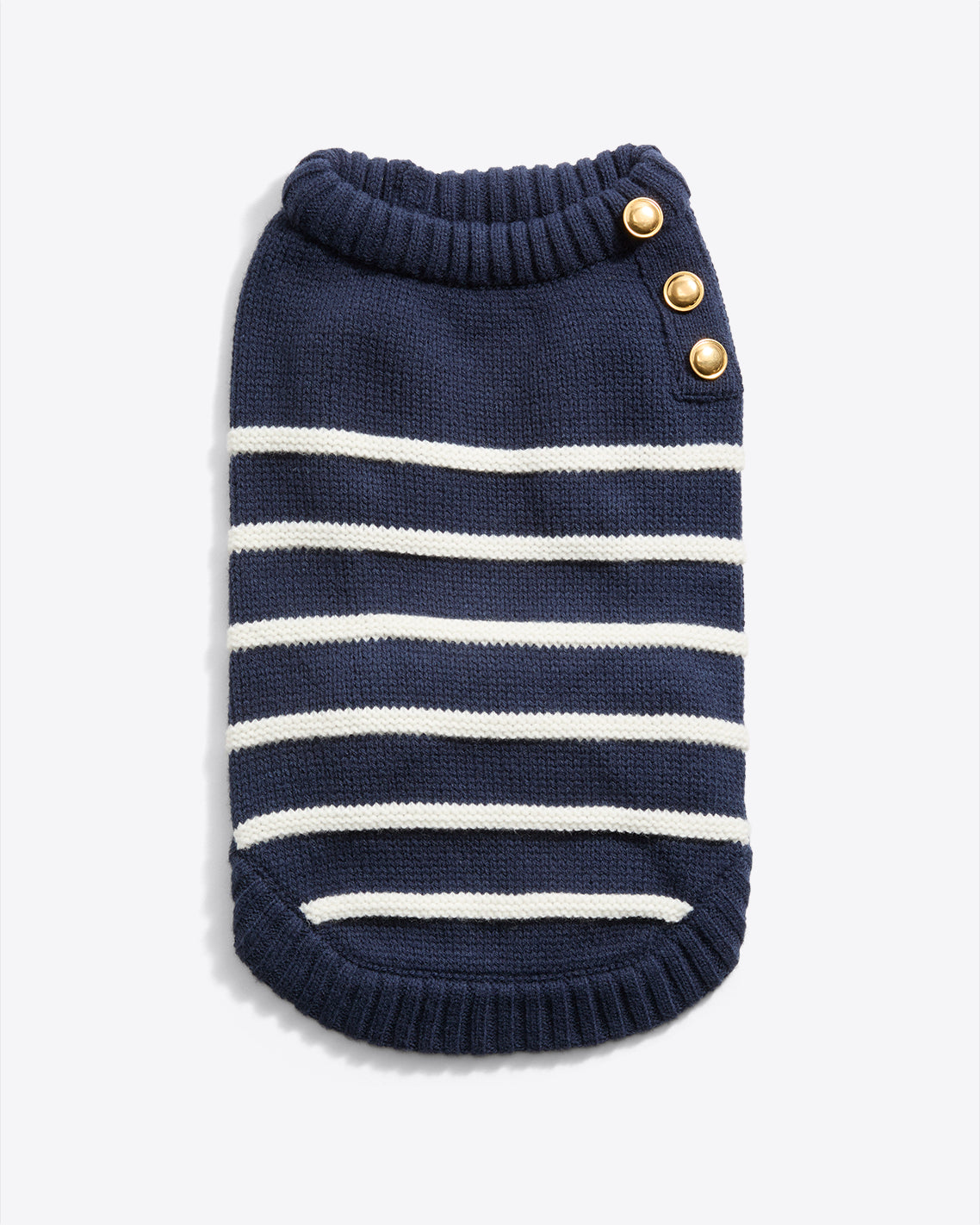 Dog Sweater Navy Mariner Stripe