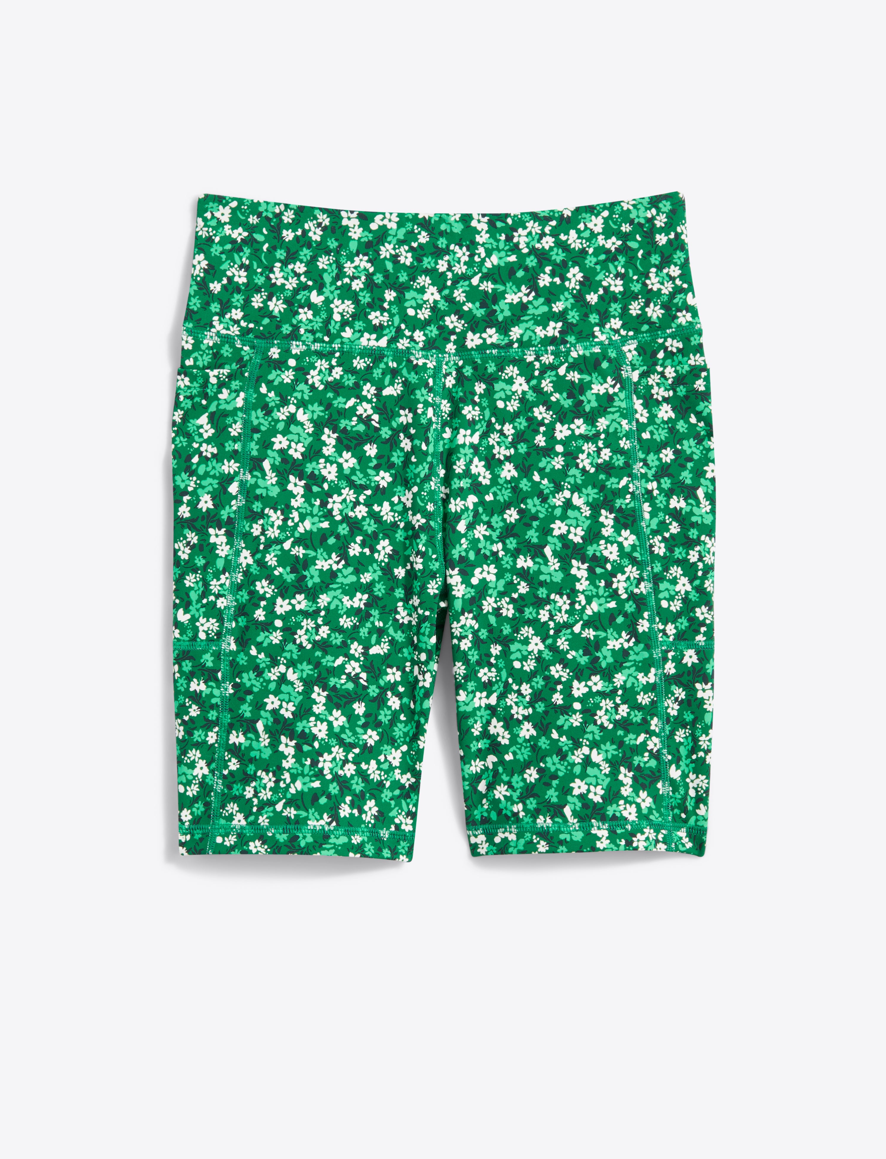 Bike Shorts Green Wildflower Ditsy