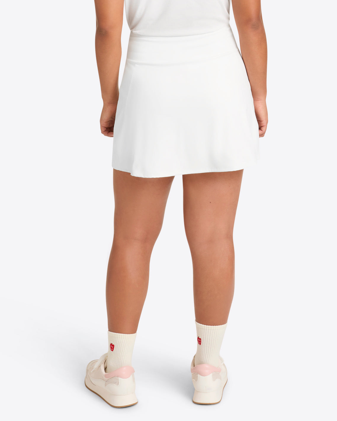 Side Slit Skort White