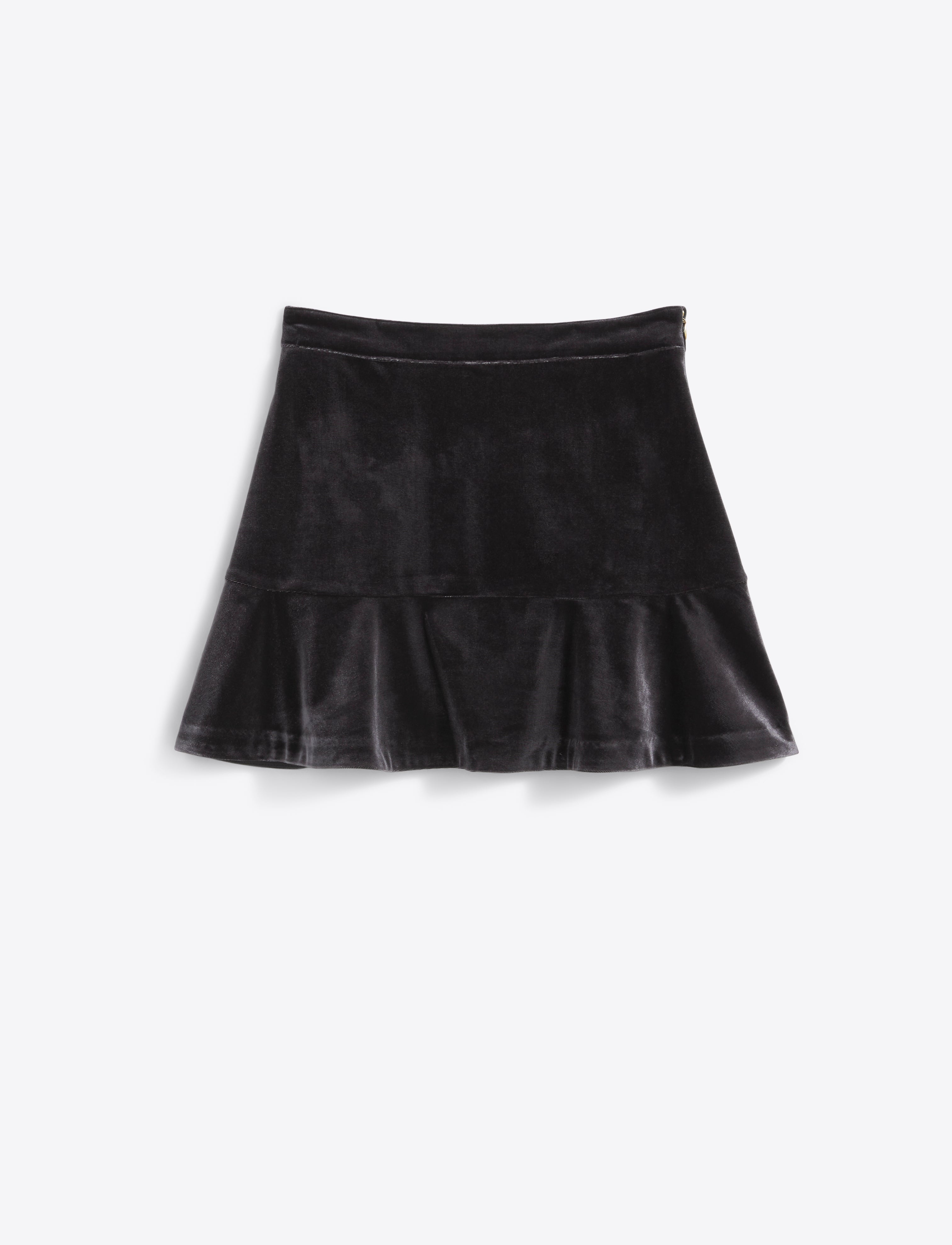 Black velvet shop tennis skirt