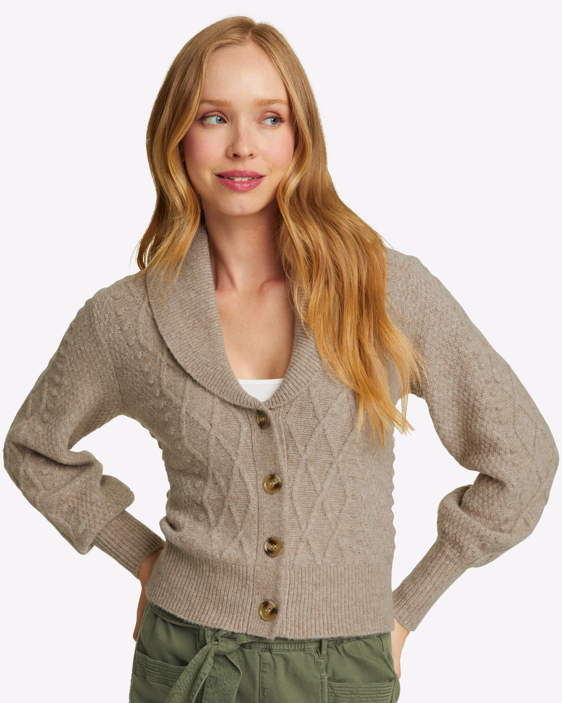 Wool cardigan Escada Beige size M International in Wool - 40481774
