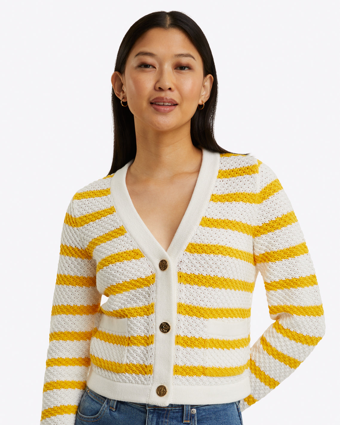 Rita V-Neck Cardigan Cotton