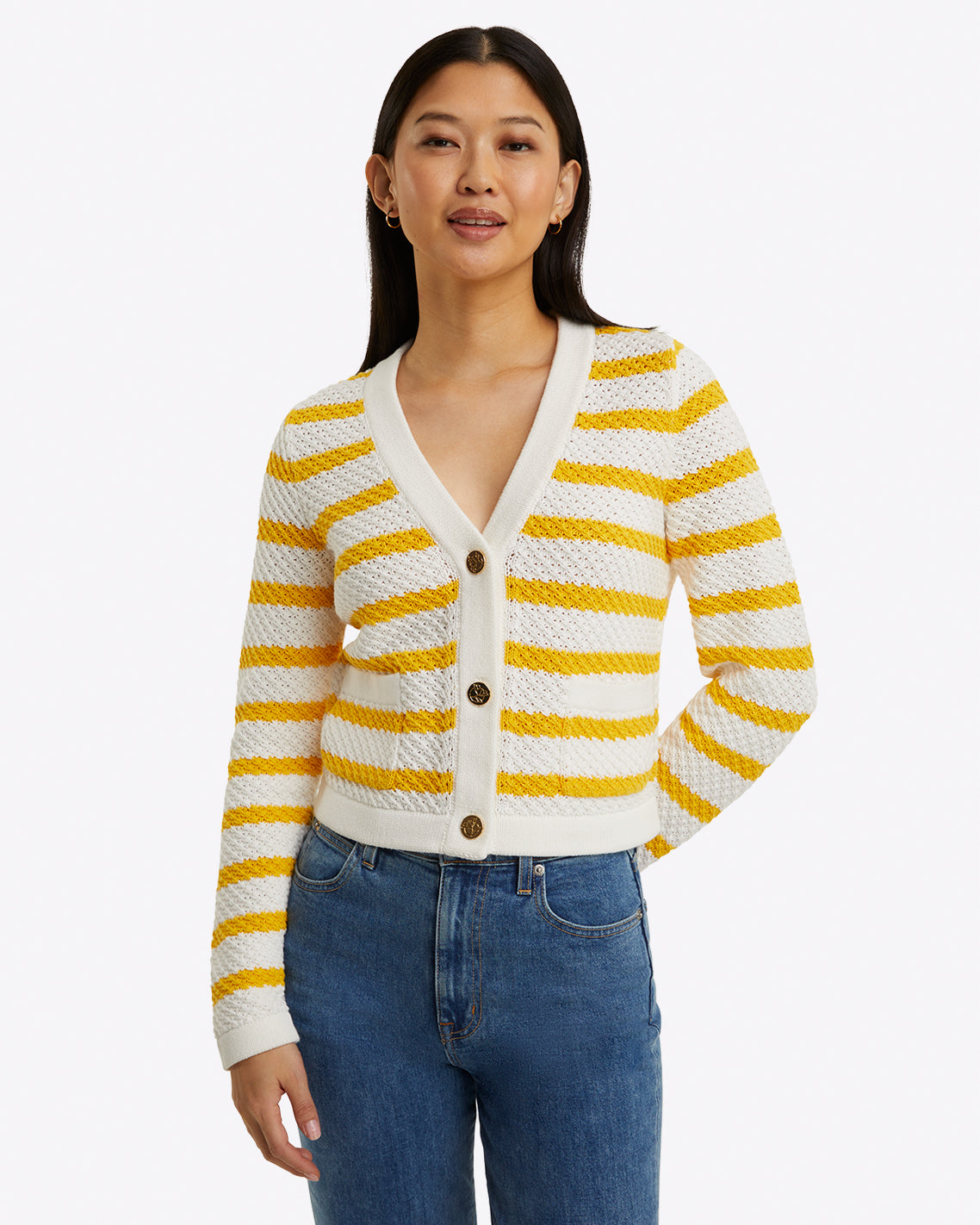 Rita V-Neck Cardigan Cotton