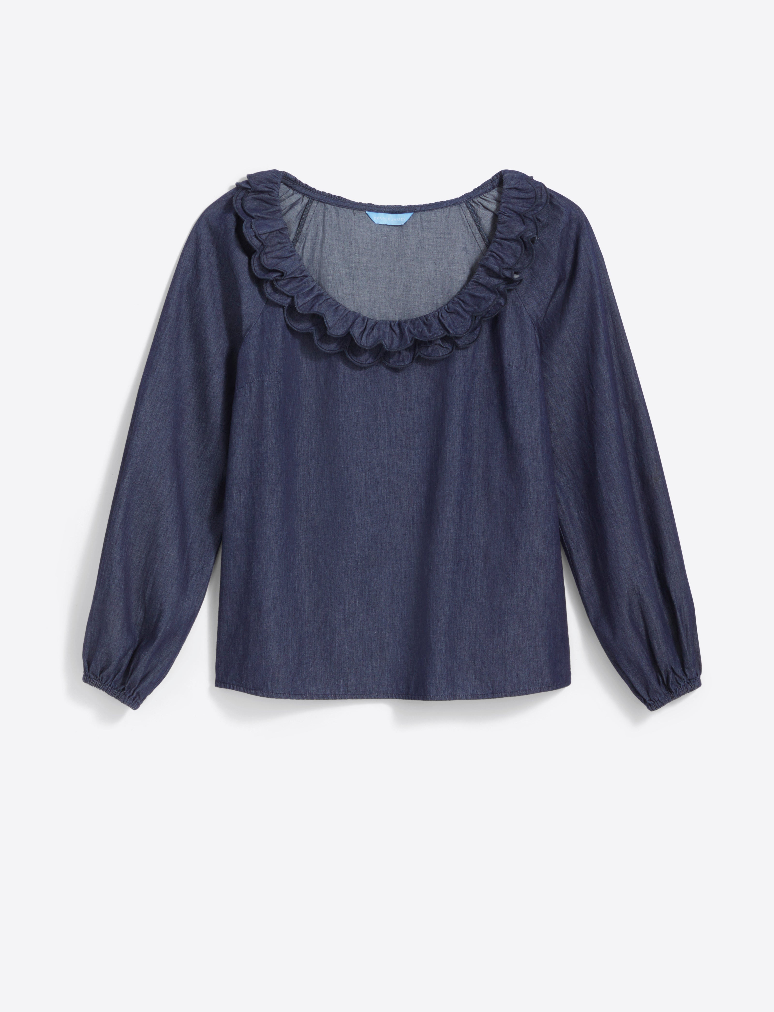 Reyna Long-Sleeve Top Chambray