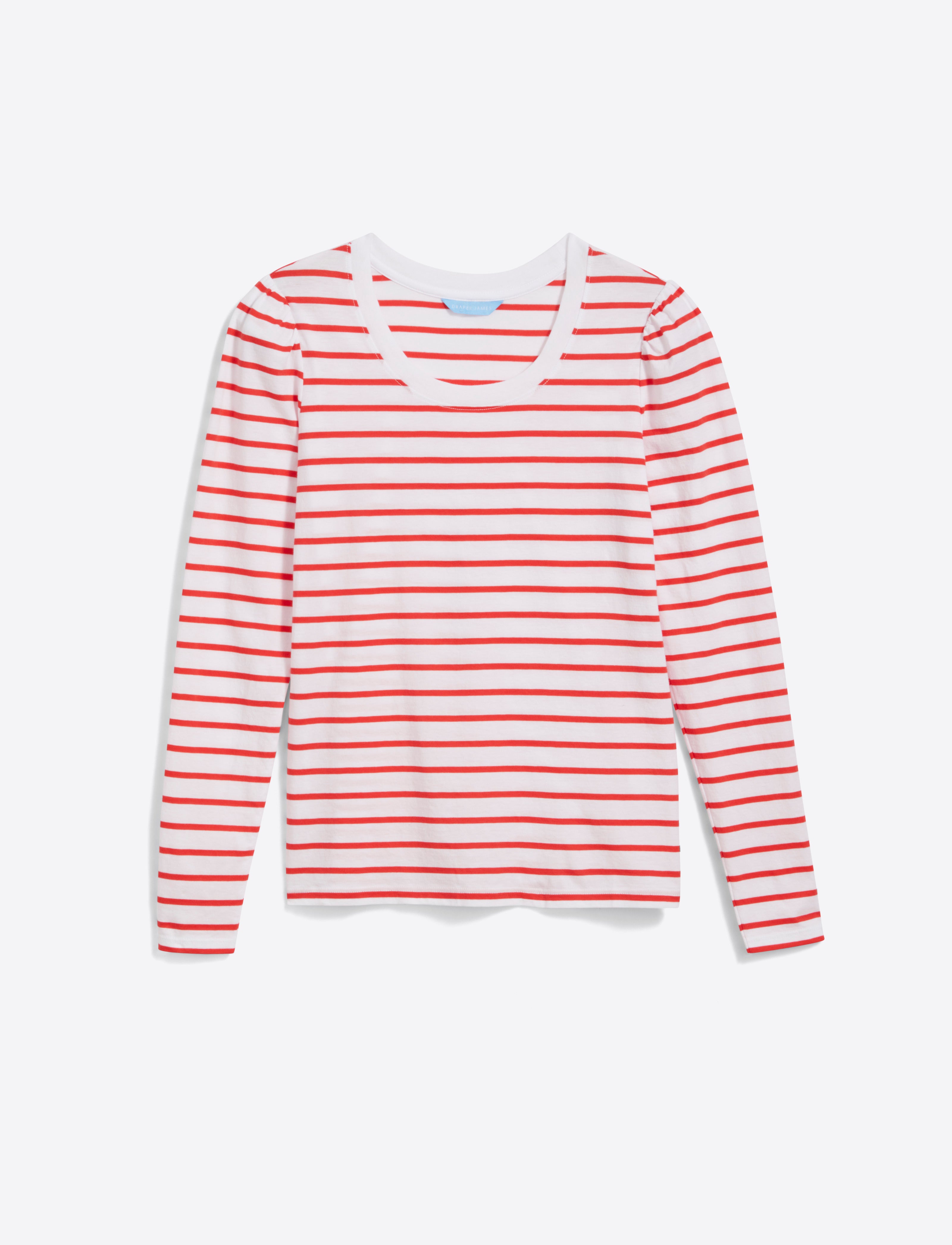 Long-Sleeve Easy Knit Top Stripe