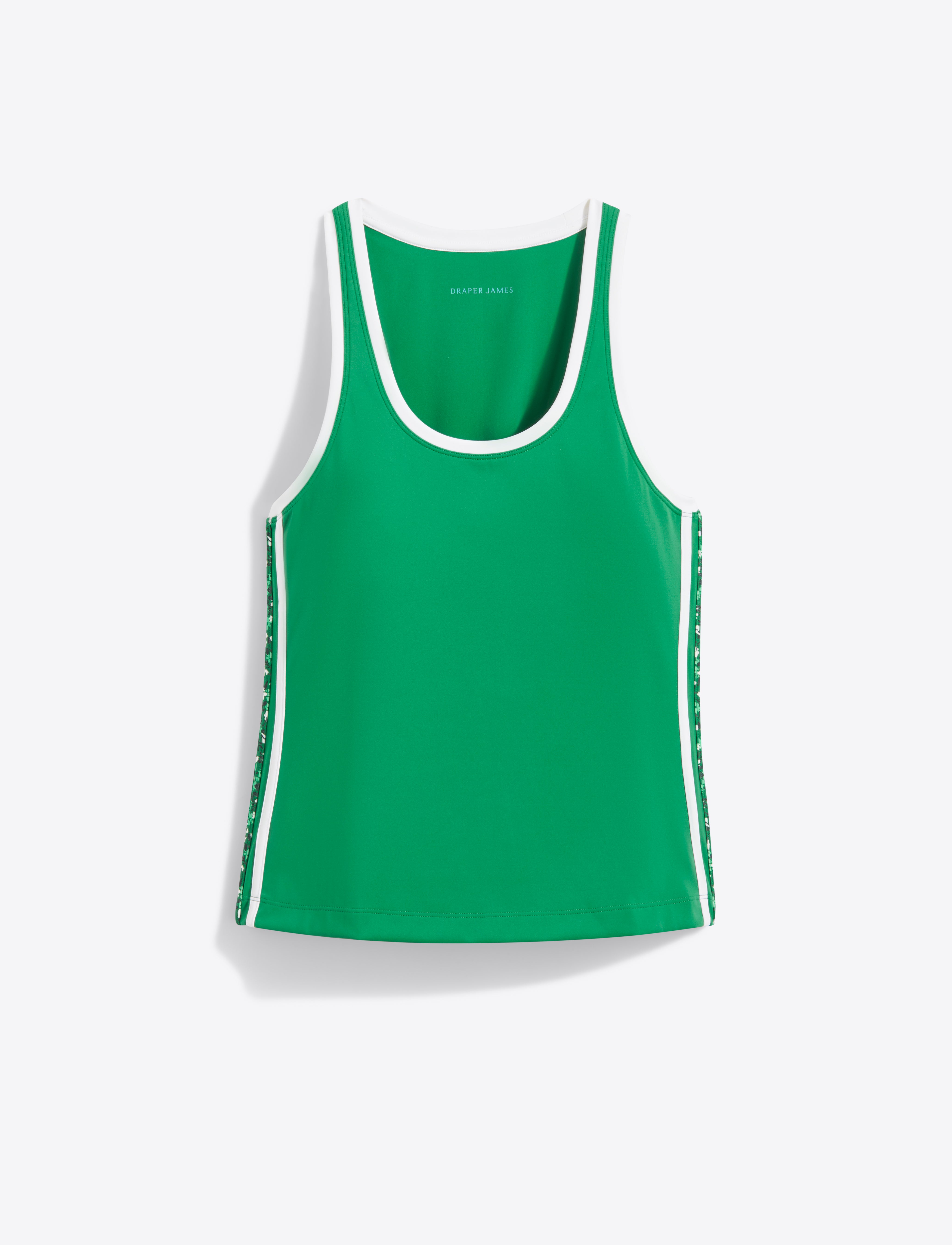 Panel Tank Top Green Wildflower Ditsy