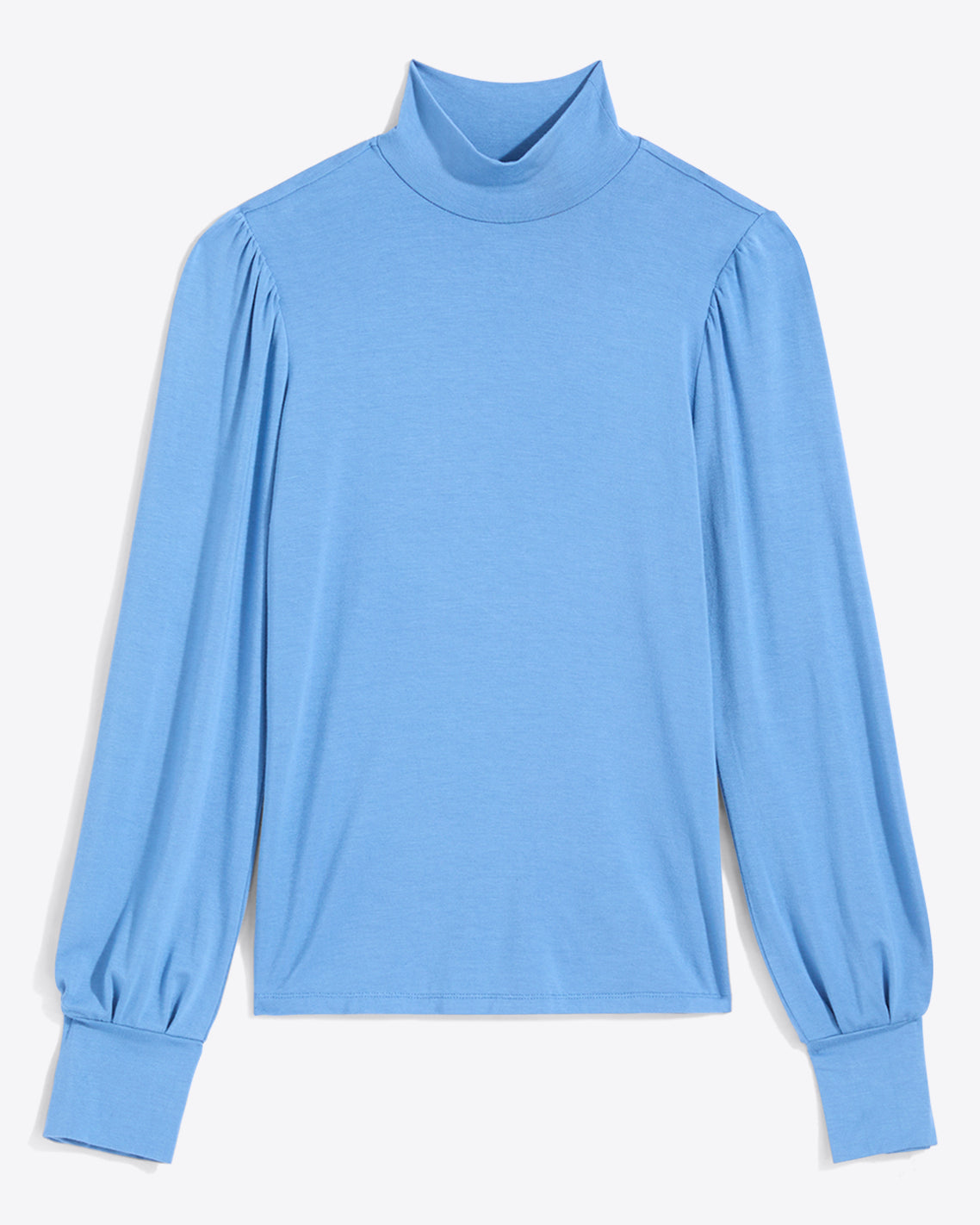 Long Sleeve Puff Mock Neck