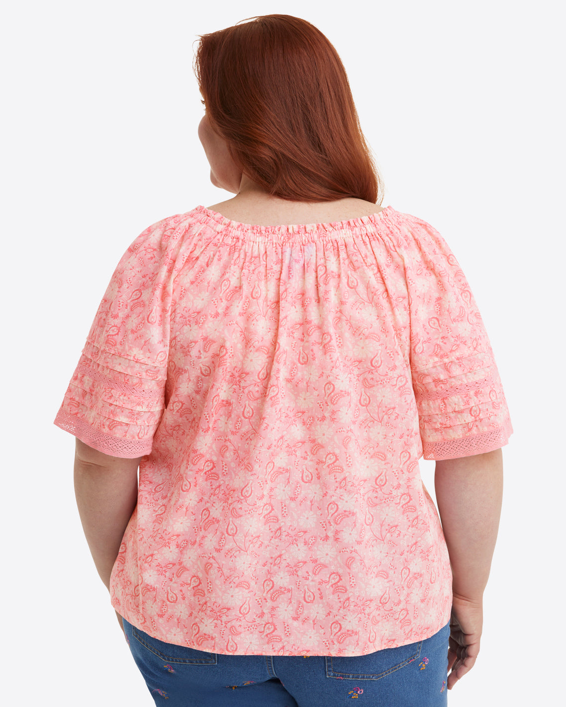 Donna Top in Pink Paisley