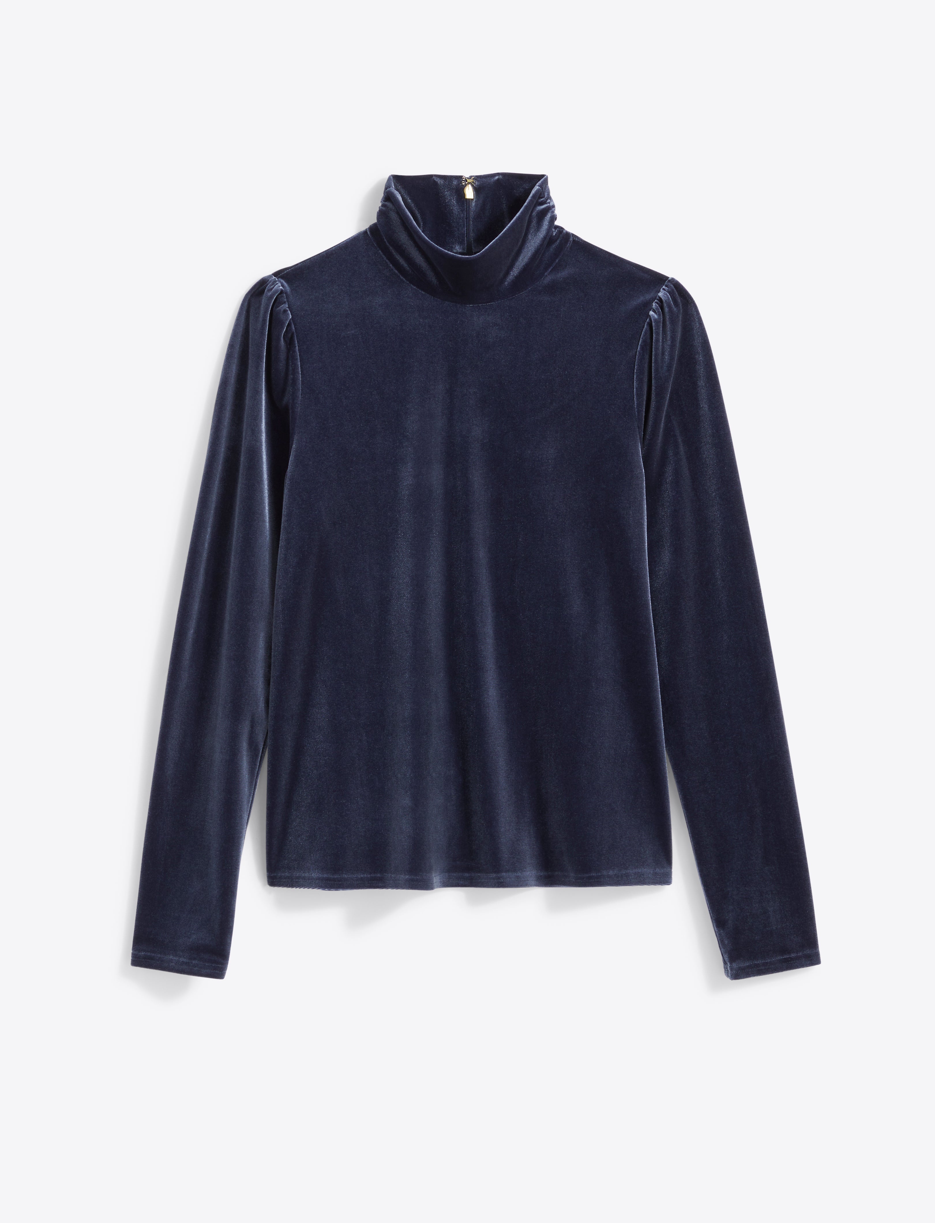 Velvet roll neck clearance top