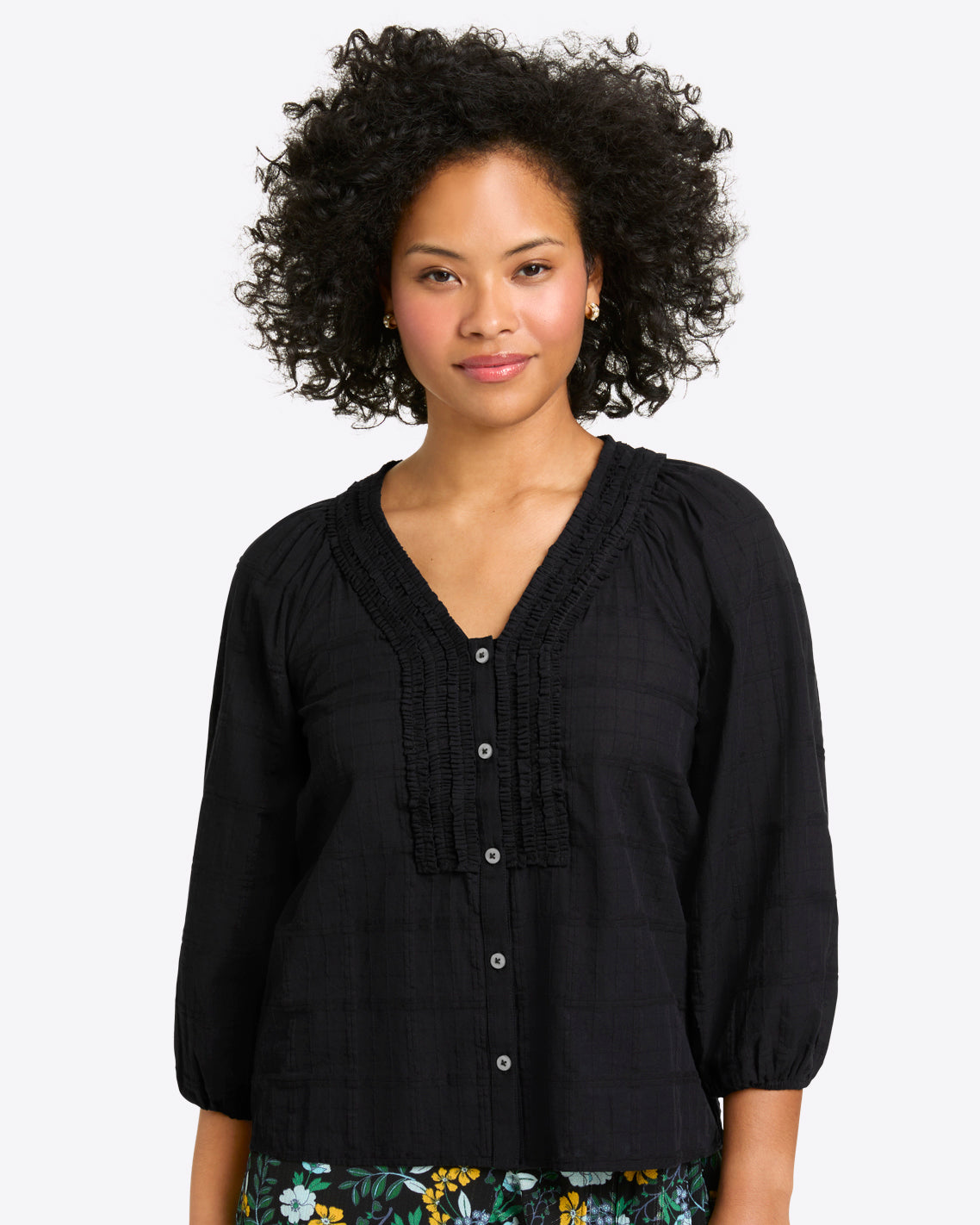 Aubrie Top Pane Plaid