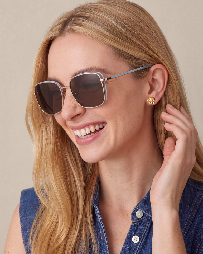 Sunglasses in Blue Silver