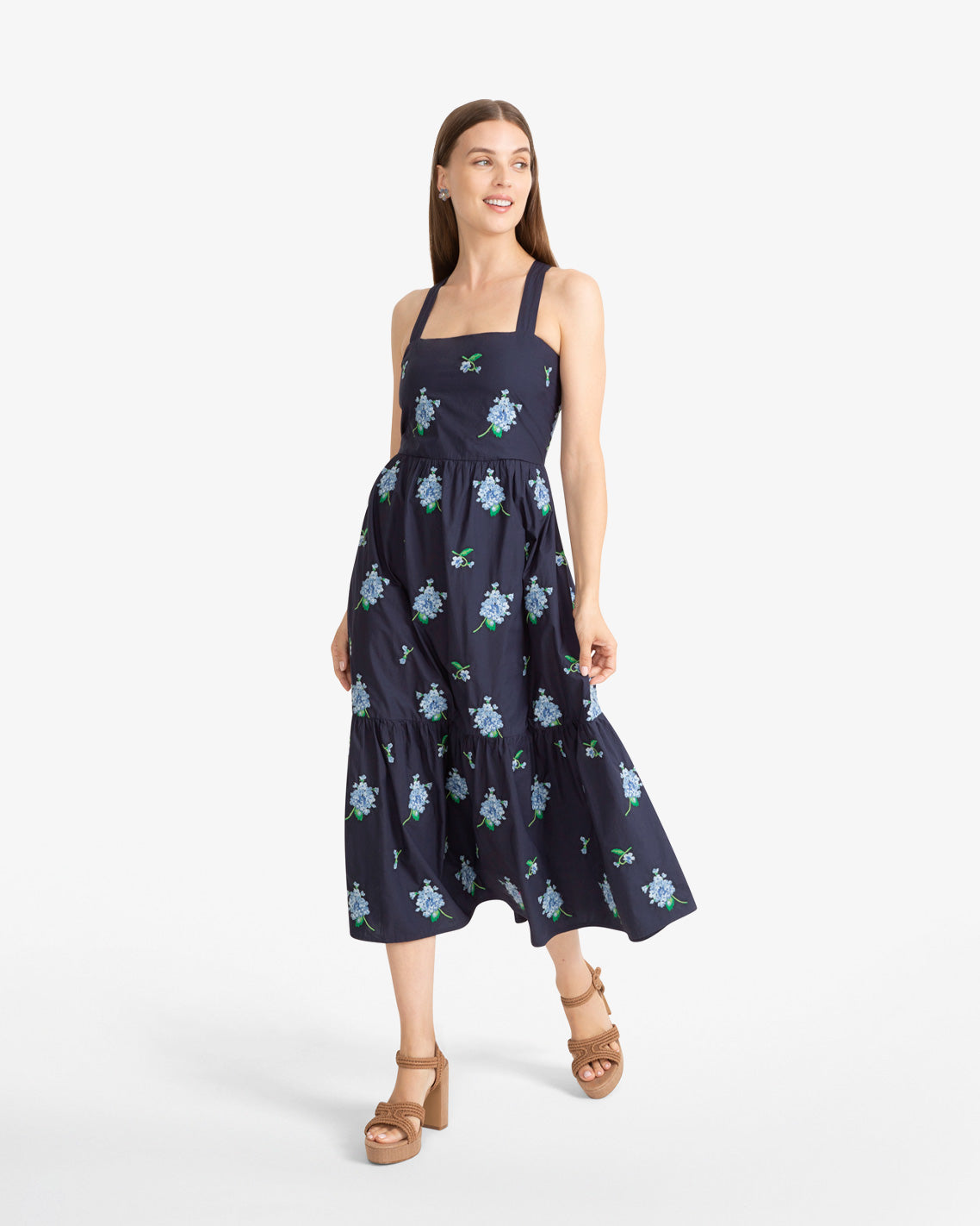 Cynthia Dress in Floral Embroidery