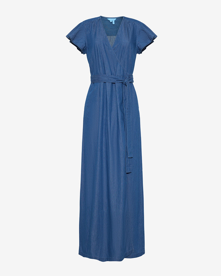 Reagan Denim Maxi Dress in Medium Wash