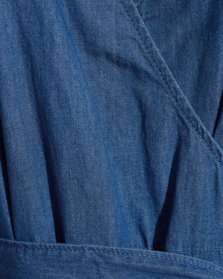 Reagan Denim Maxi Dress in Medium Wash