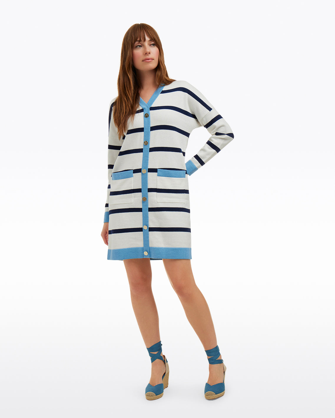 Cassadee Cardigan Sweater Dress | Color - Magnolia White / XXL
