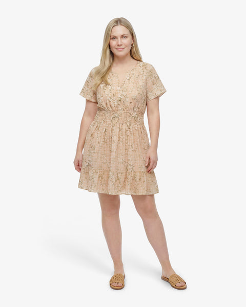 Wilson Mini Dress in Floral Rattan | Color - Floral Rattan / 3X