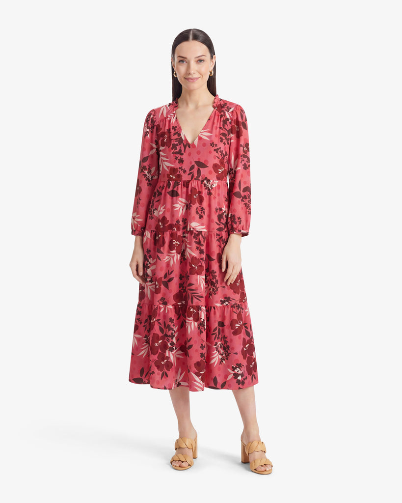 spring floral midi dress Katie in – Draper James Size:US 14 / UK 18 / EU 44 Featuring a flattering tiered style_id_1L78700 Boden Women's Grown On