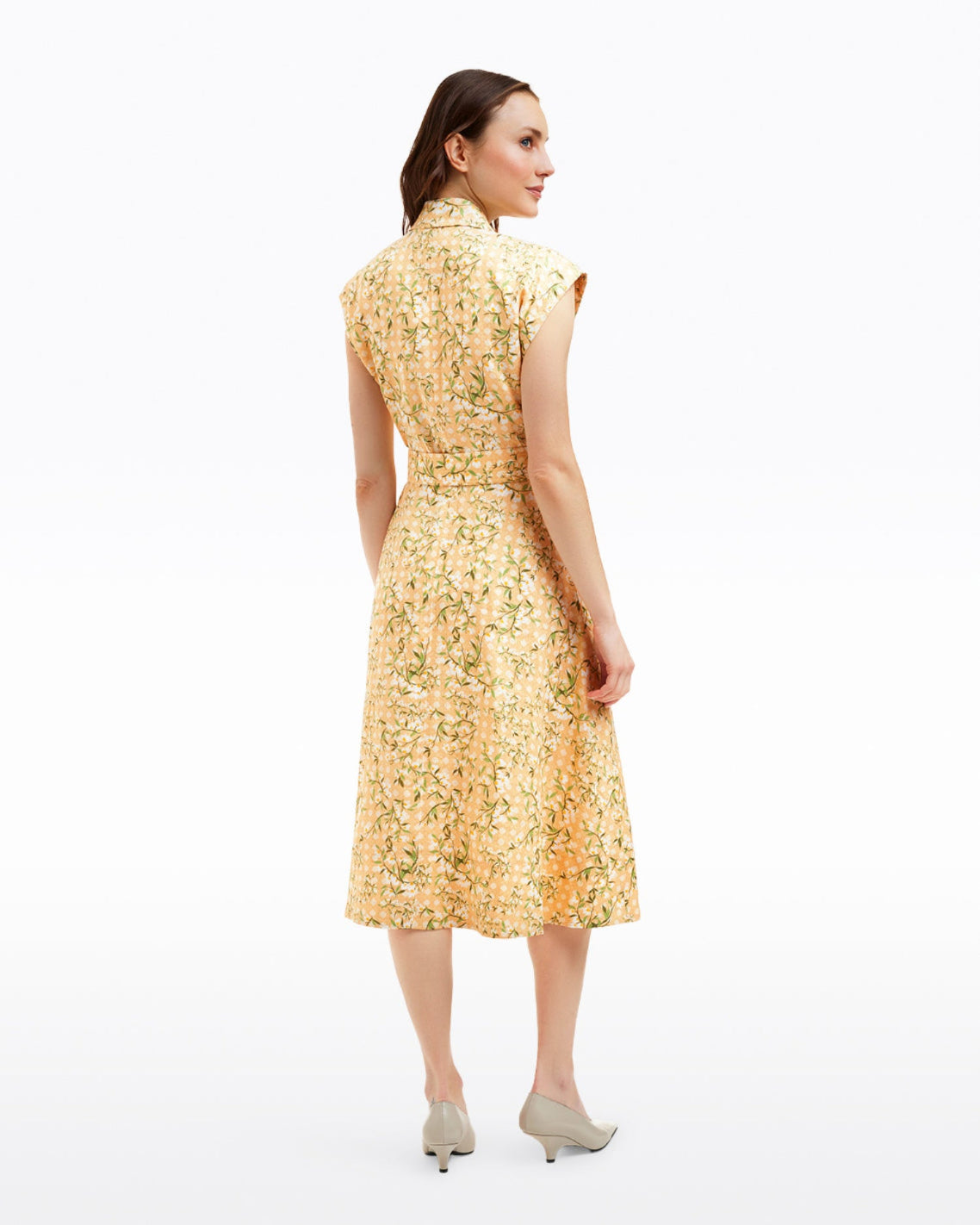 addison floral midi dress Addison Short Sleeve Midi Shirtdress in Floral Rattan