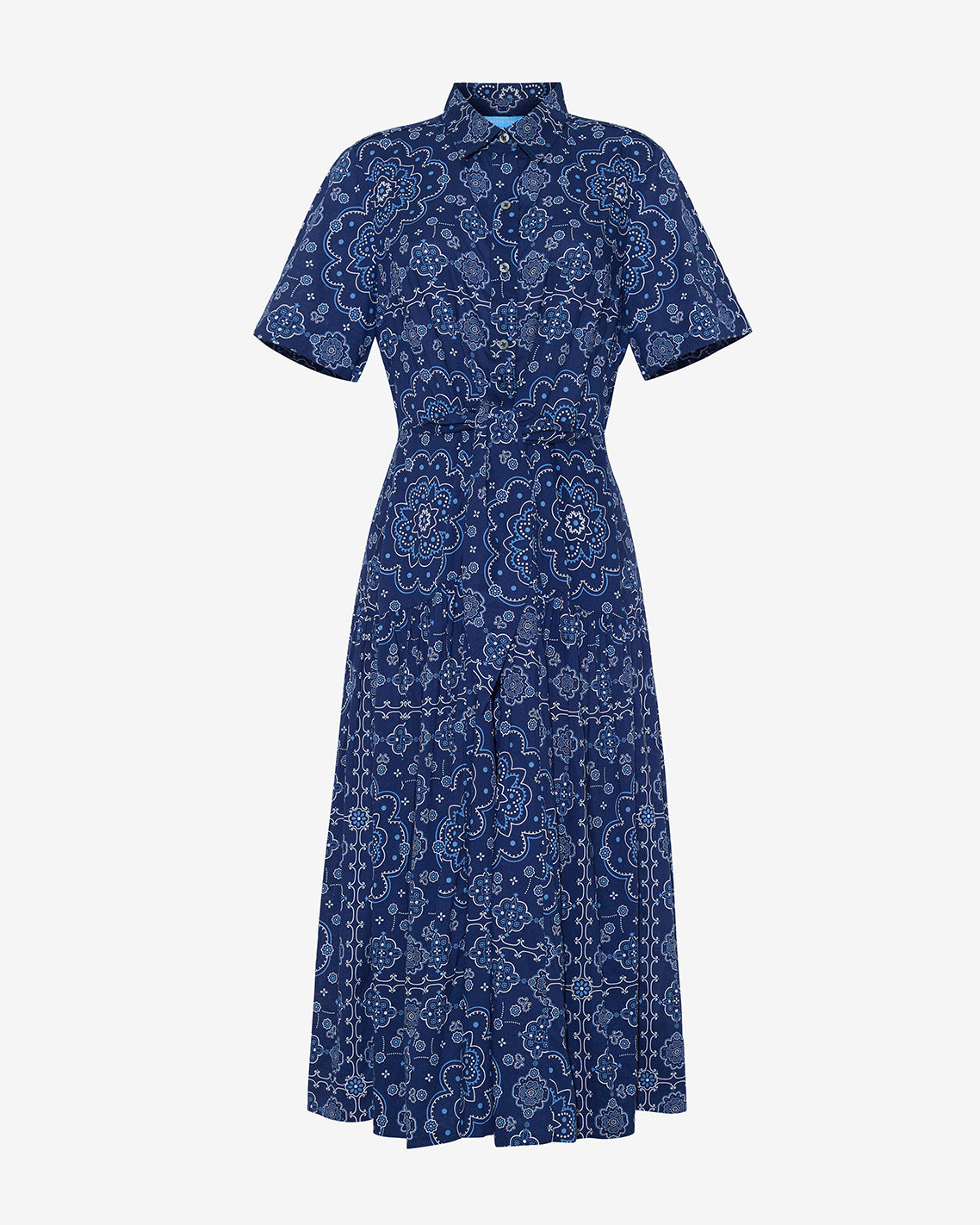 Riley Midi Shirtdress in Bandana Blue (PRE ORDER | SHIP BY 6/9)*