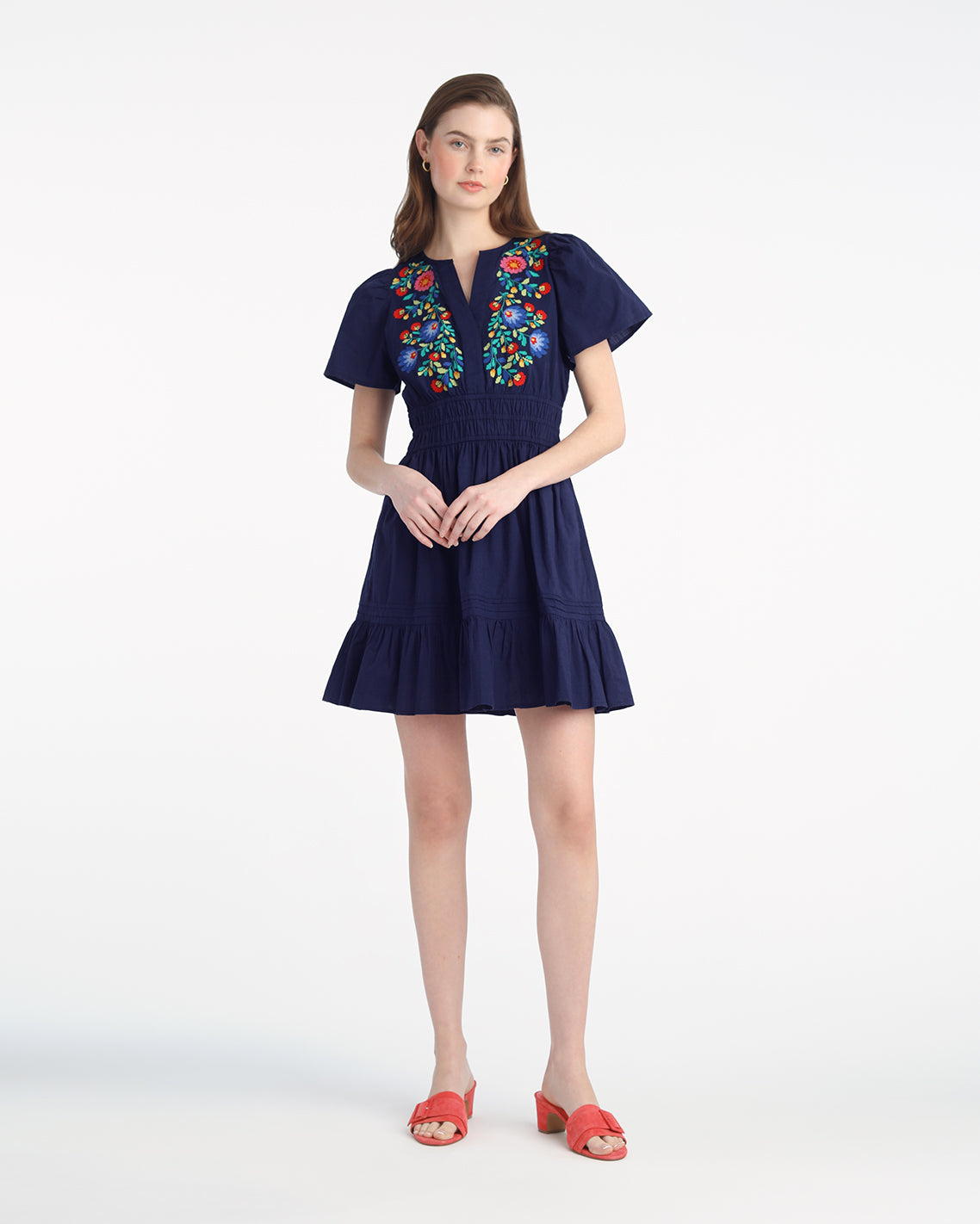 Wilson Mini Dress with Floral Embroidery (PRE ORDER | SHIP BY 6/9)*