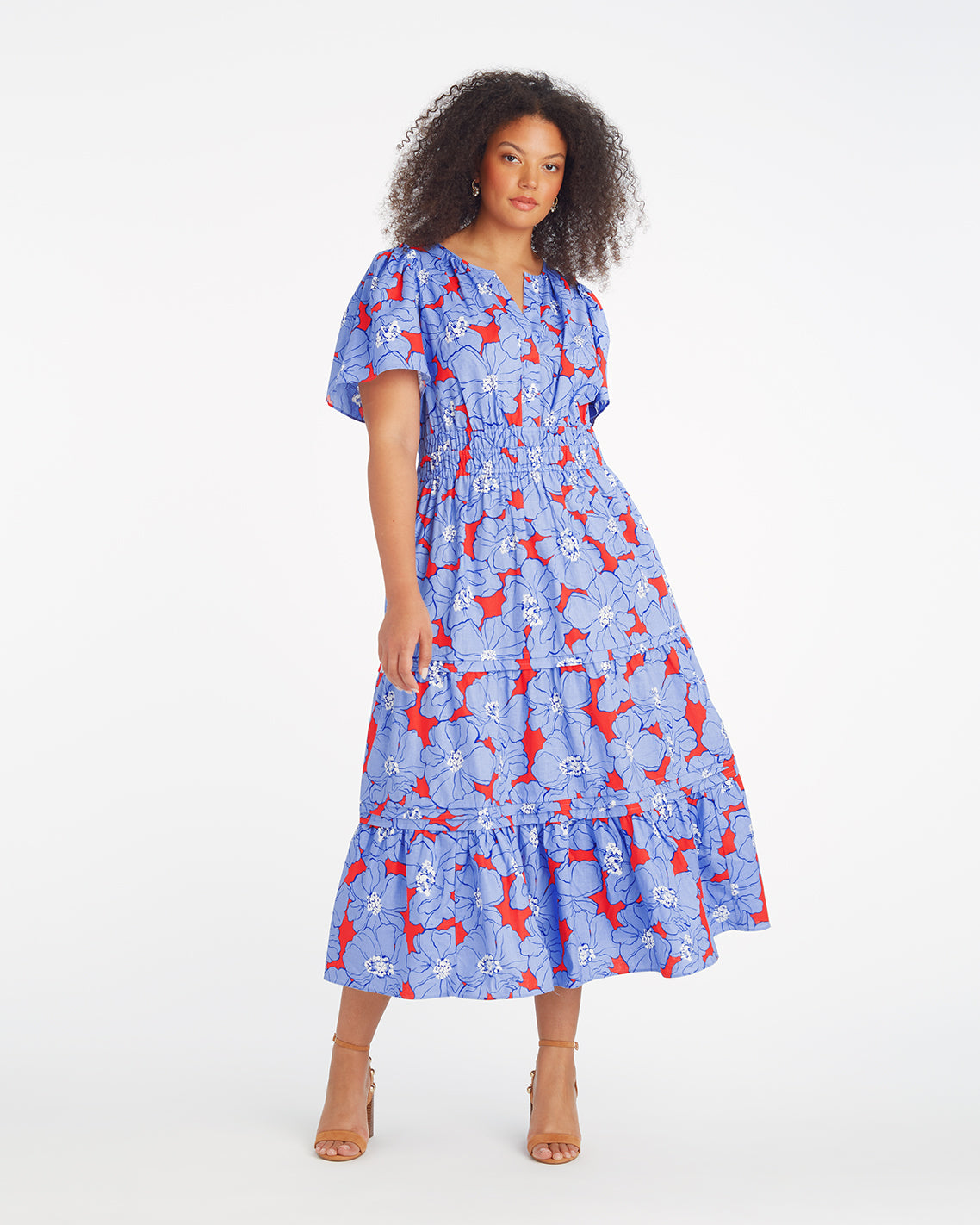 Hollie Midi Dress in Floating Floral