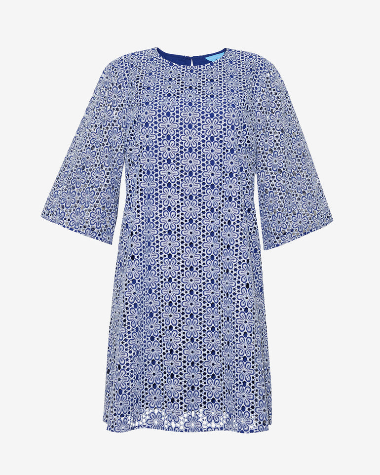 Carolyn Bell Sleeve Mini Dress in Daisy Lace