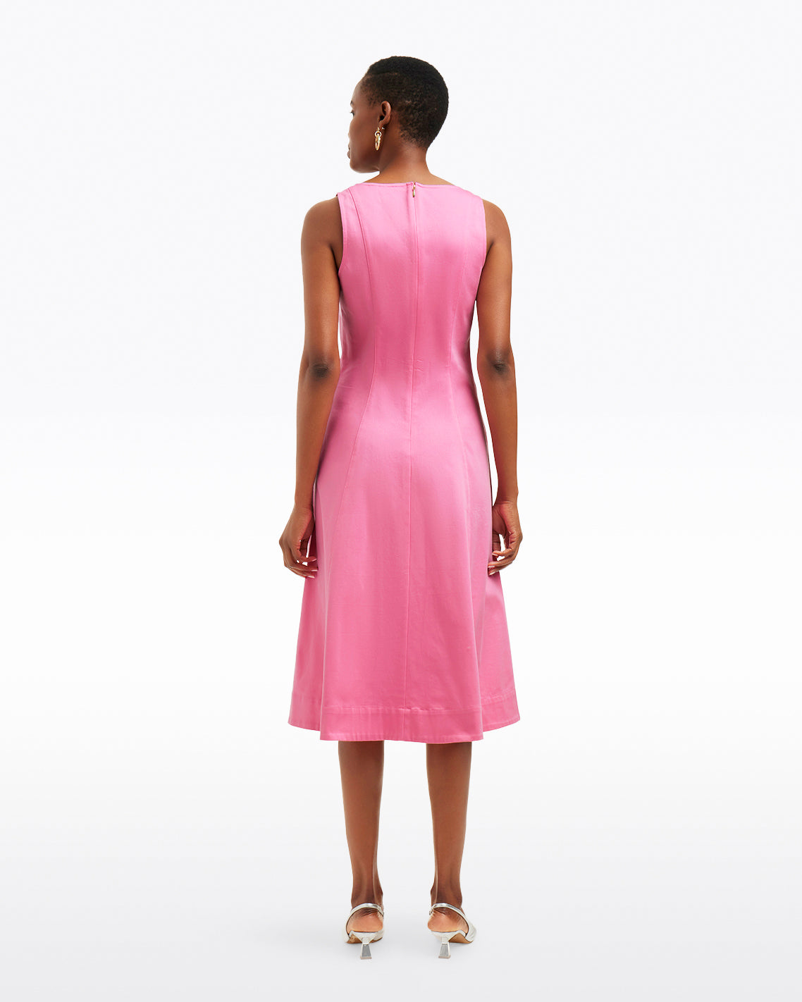 Genevieve Square Neck Sleeveless Midi Dress | Color - Pink / 0 | Draper James Genevieve Square Neck Sleeveless Midi Dress | Color - Pink / 0 | Draper James