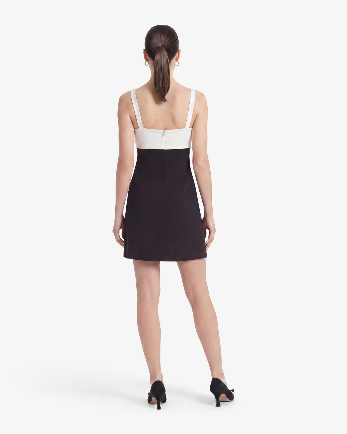 Henrietta Mini Dress in Black and White